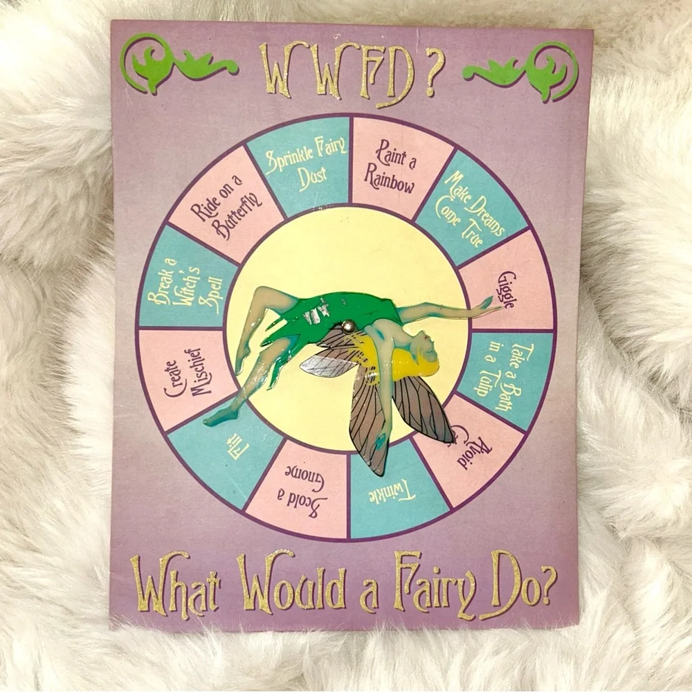 Purple Fairy Spinner Folder Wall Art Game Dainty Decor Rare Y2K Accoutrements
